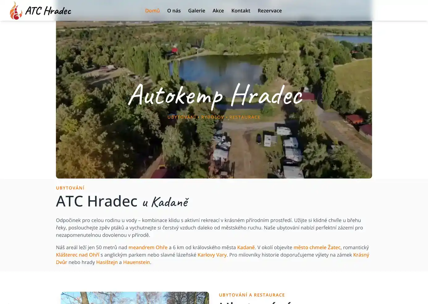 ATC Hradec campsite web application