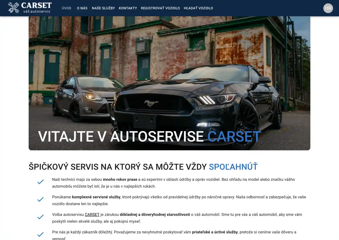 CARSET web application