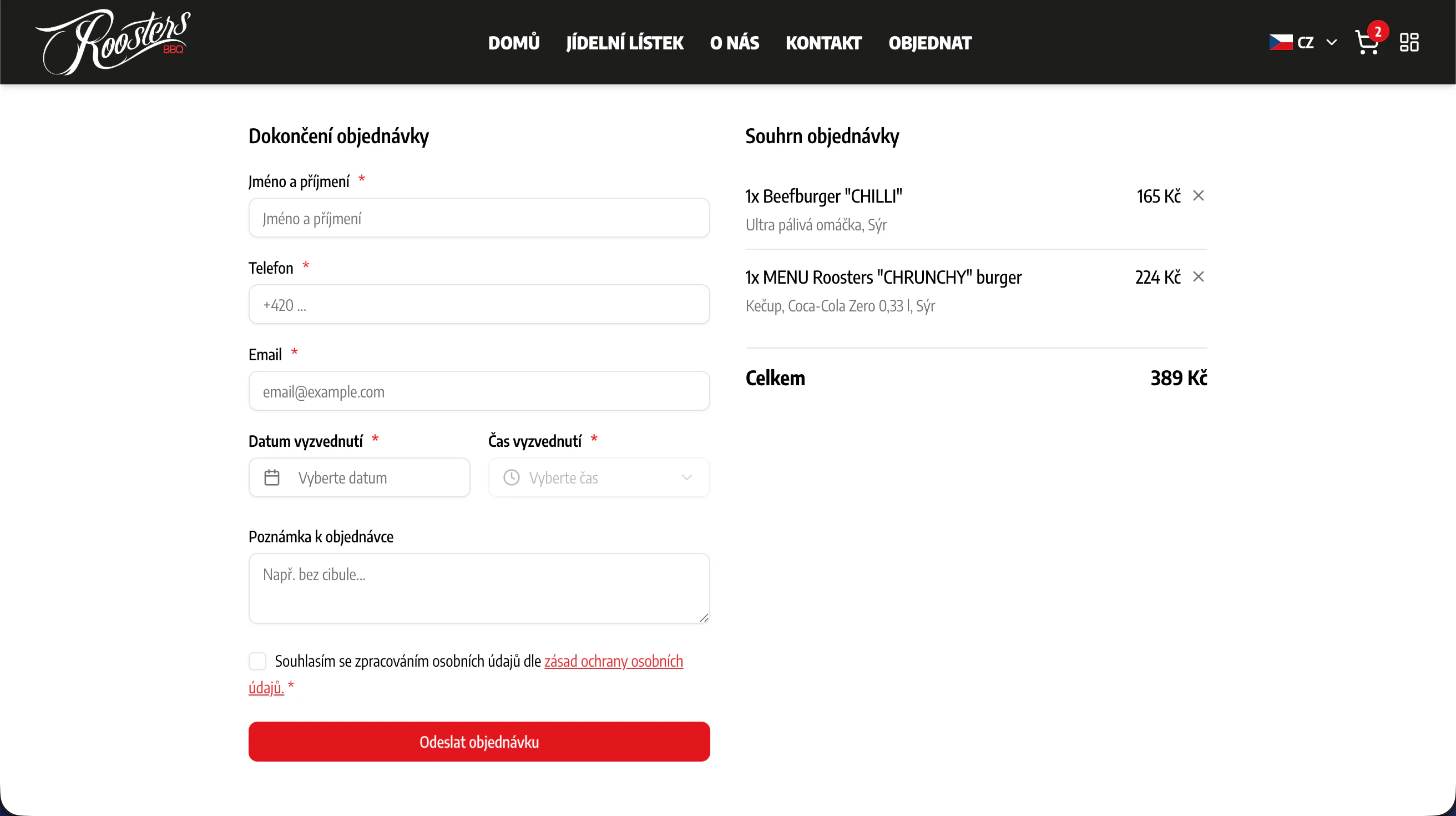 Cart & Online Ordering