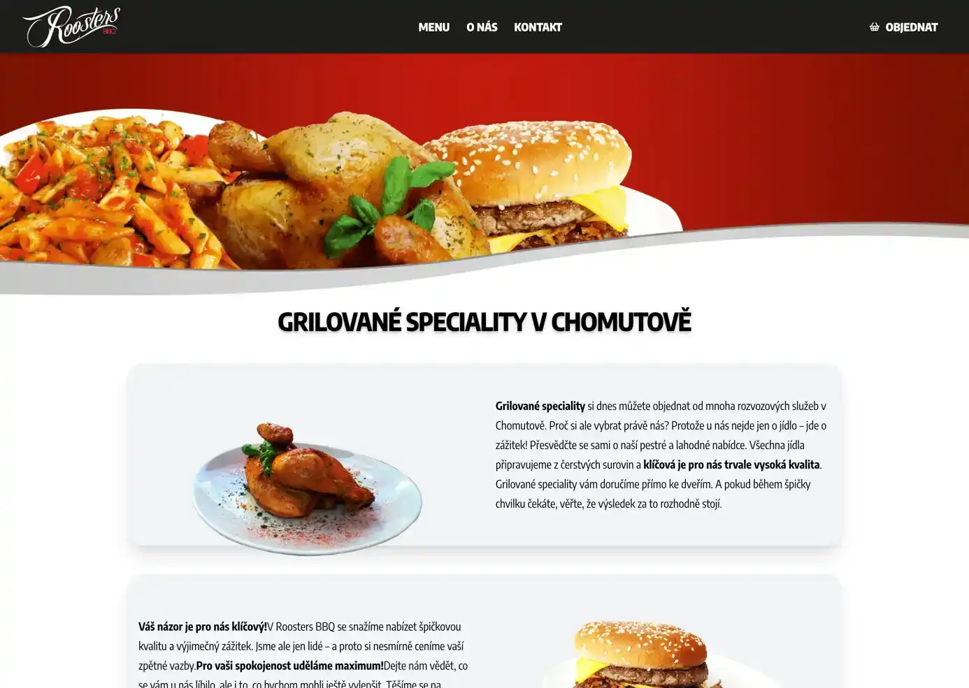 Roosters BBQ web application